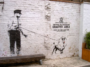 Banksy Policeman with poodle